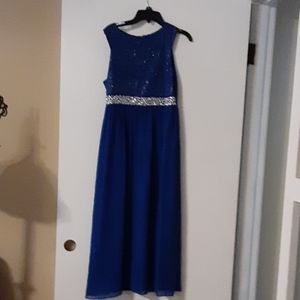 A royal blue formal dress